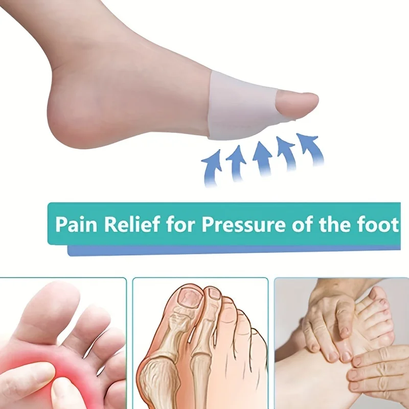 2pcs Soft Silicone Gel Sleeve Supports Suitable Night and Home Use and Replace Them Regularly Hallux Valgus Orthotic Device