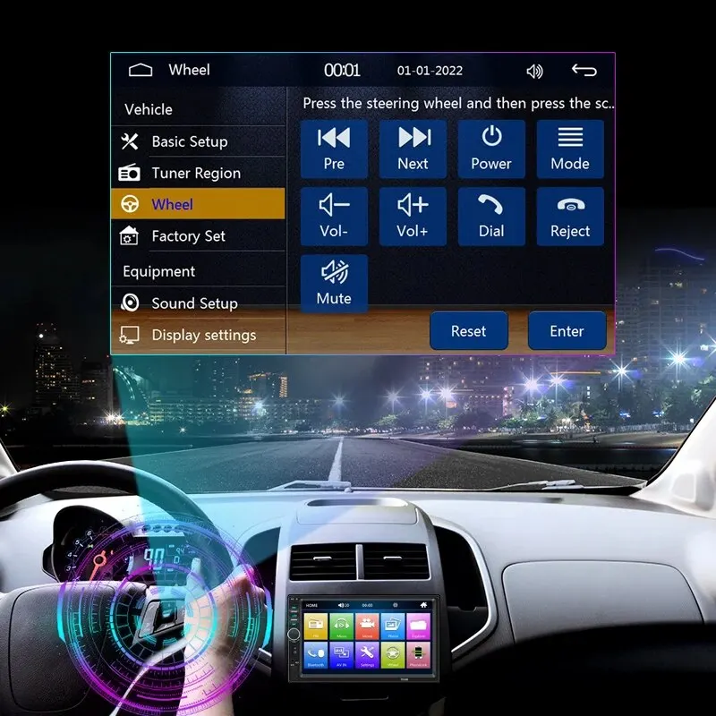 Acodo 2din Stereo 7inch Wired Carplay Radio Touch Screen Automotive Multimedia Bluetooth USB TF FM 2025 Radio Autoradio new MP5 Player