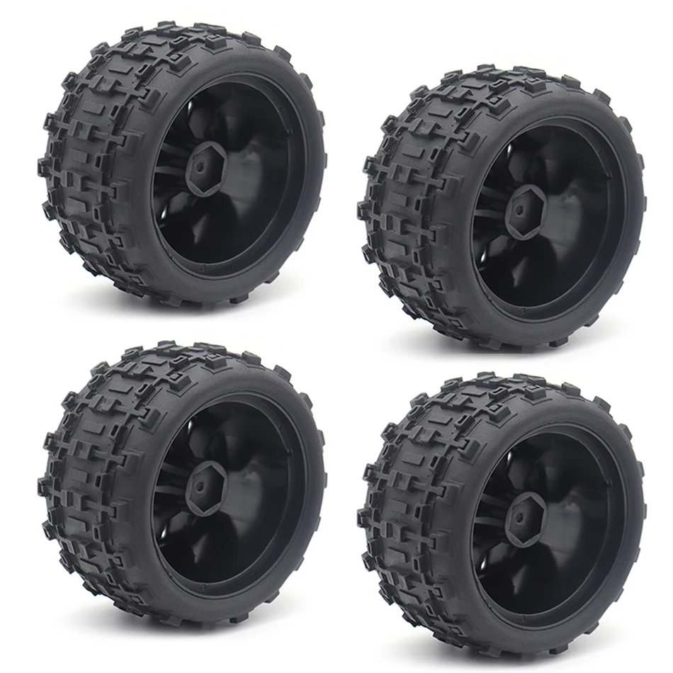 Skidproof Rubber Wheel Tyre Wear-resistant Off-road Vehicle Tire Upgarde Parts for Smax 1625 1635 Wltoys 144001 124018 HBX16889