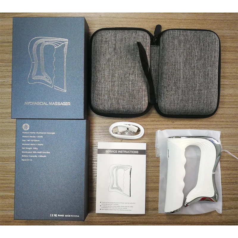 3 Levels Electric Guasha Scraper EMS Muscle Therapy Massager IASTM Massage Tool Adjustable Speed Deep Muscle Fascia Massager
