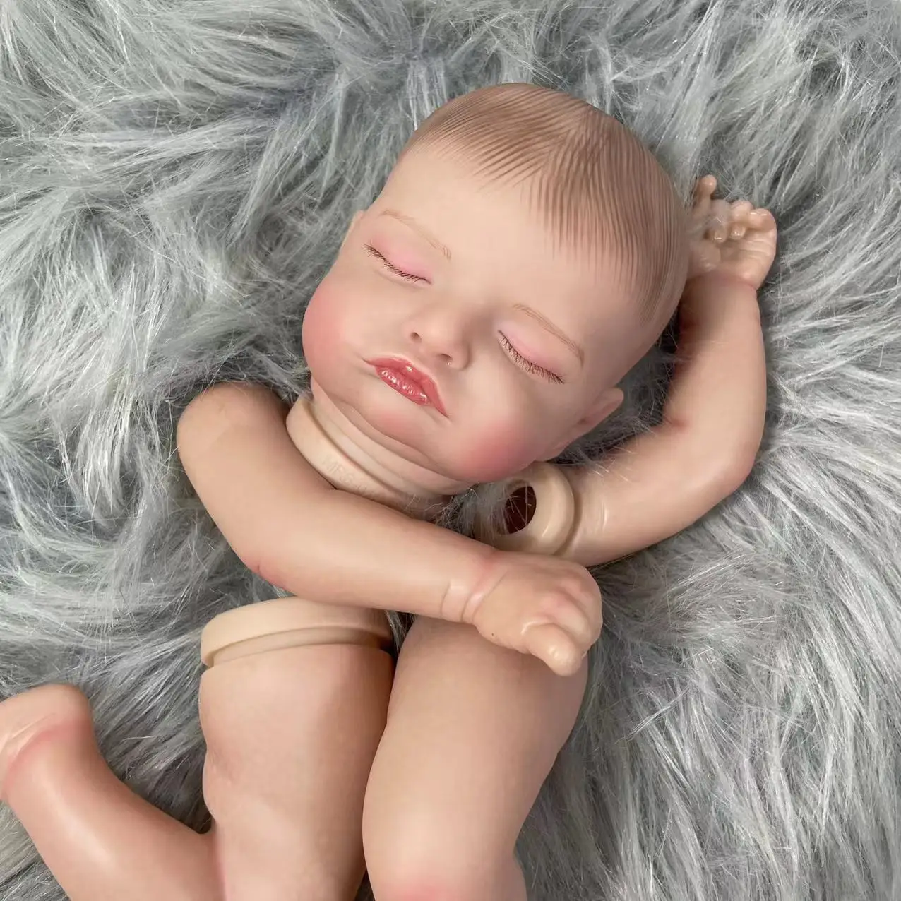 19Inch Already Painted Reborn Doll Kit Rosalie With Eyelashes 3D Skin High Quality Handmade 2025 new DIY Doll Parts