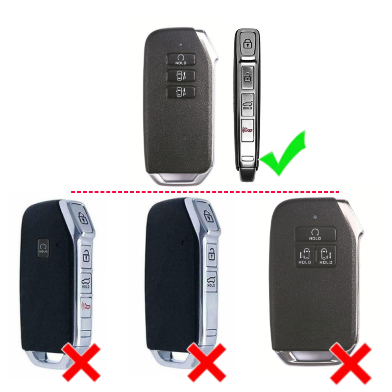 7 Buttons Leather Car Key Case Cover for Kia 2022 Sportage 2023 Niro Hybrid 2021 Sorento 2021 2022 MQ4 2022 EV6 GT-Line K8 V6