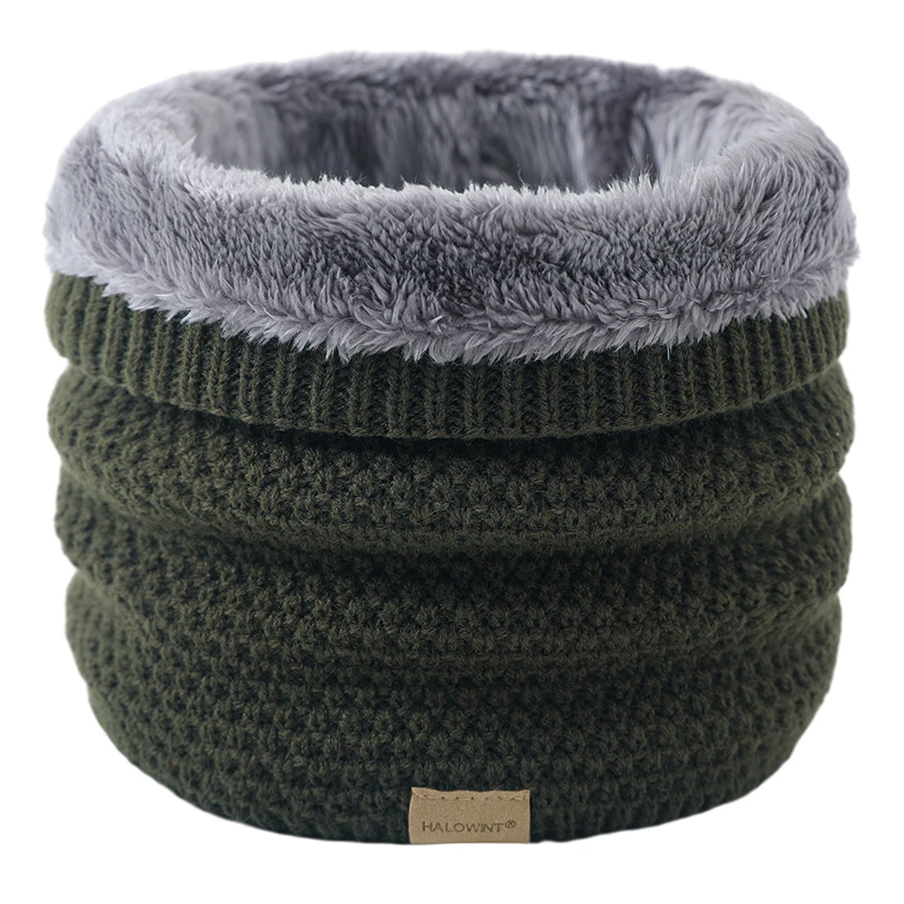 Plush Thick Neck Scarf Women Men Winter Knitted Cashmer-Like Collar Keep Warm Rings Scarves Outdoor Sport Collar Infinity Snood