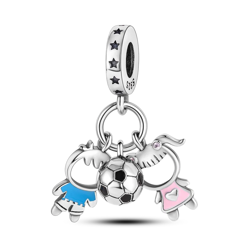925 Sterling Silver Sister In My Heart Friend Friendship Bead Charm Fit Original Pandora Bracelet Necklace Jewelry Making Gift