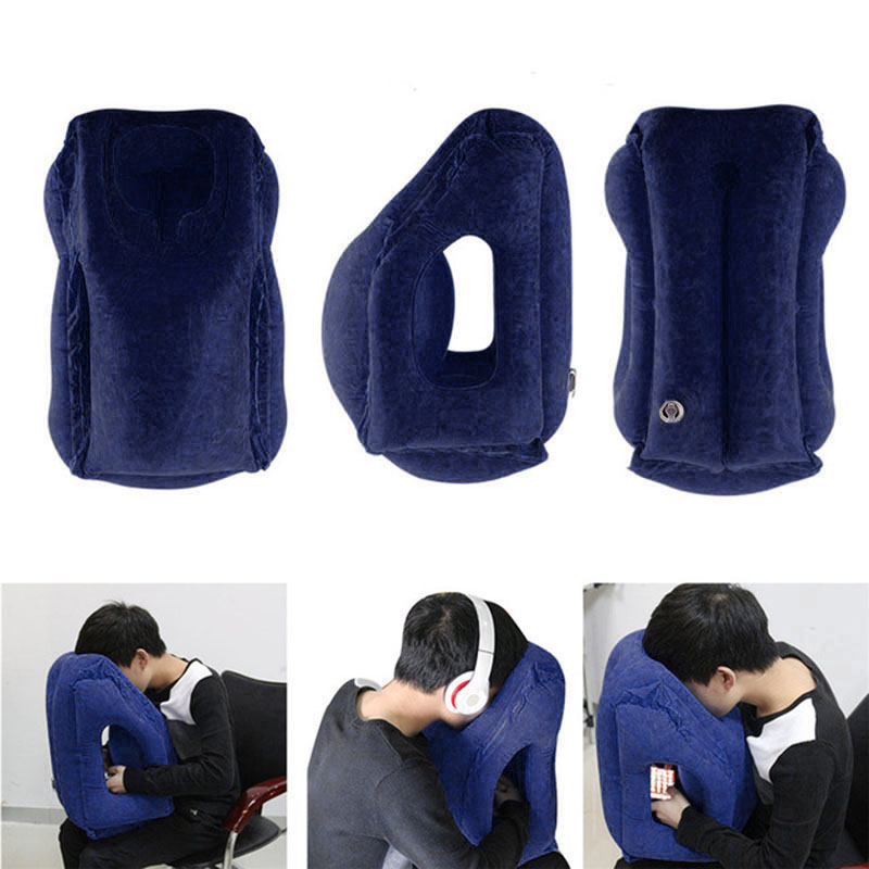 PVC Iatable 2025 Air Travel Pillow Portable Headrest Chin Support Cushions new for Airplane Plane Car Office Rest Neck Nap Pillows
