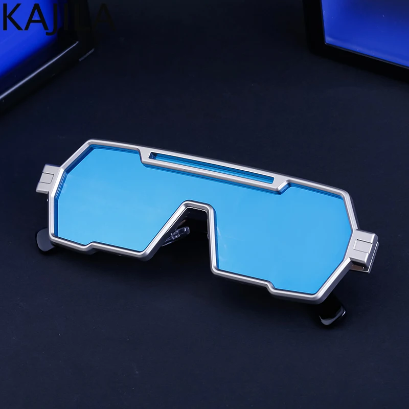 Steampunk One-Piece Sunglasses Men Oversized Punk Sun Glasses for Male 2023 Luxury Brand Vintage Square Eyewear Big Frame Shade