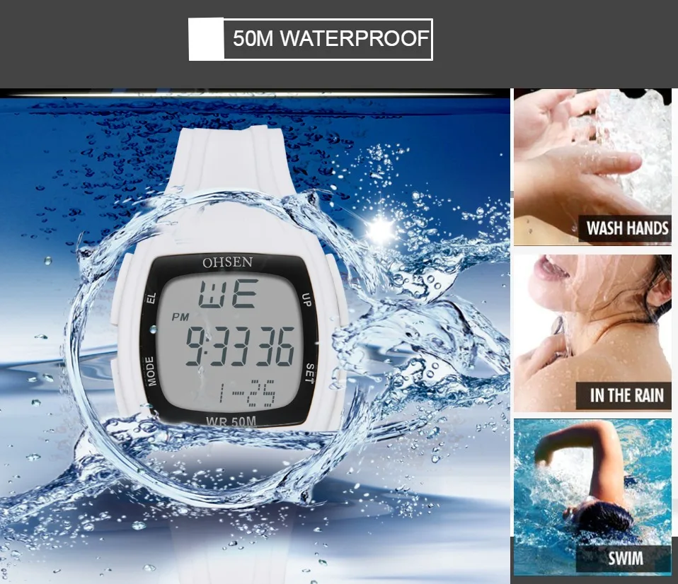 New Women 2025 Digital Watches Black Silicone 50M new Waterproof Sport Watches Couple Wristwatch For Men Girls Gifts Relogio Feminin