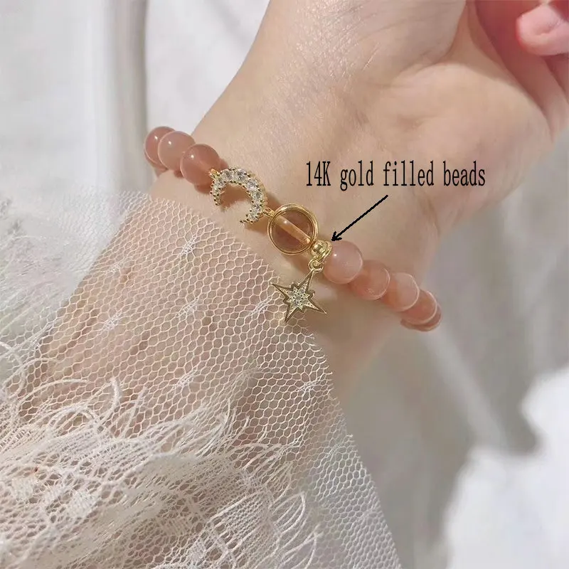 10PCS 2-4MM 14K Gold Filled beads 14K Gold jewelry Findings Accessories round smooth jewelry beads for bracelet&necklace making