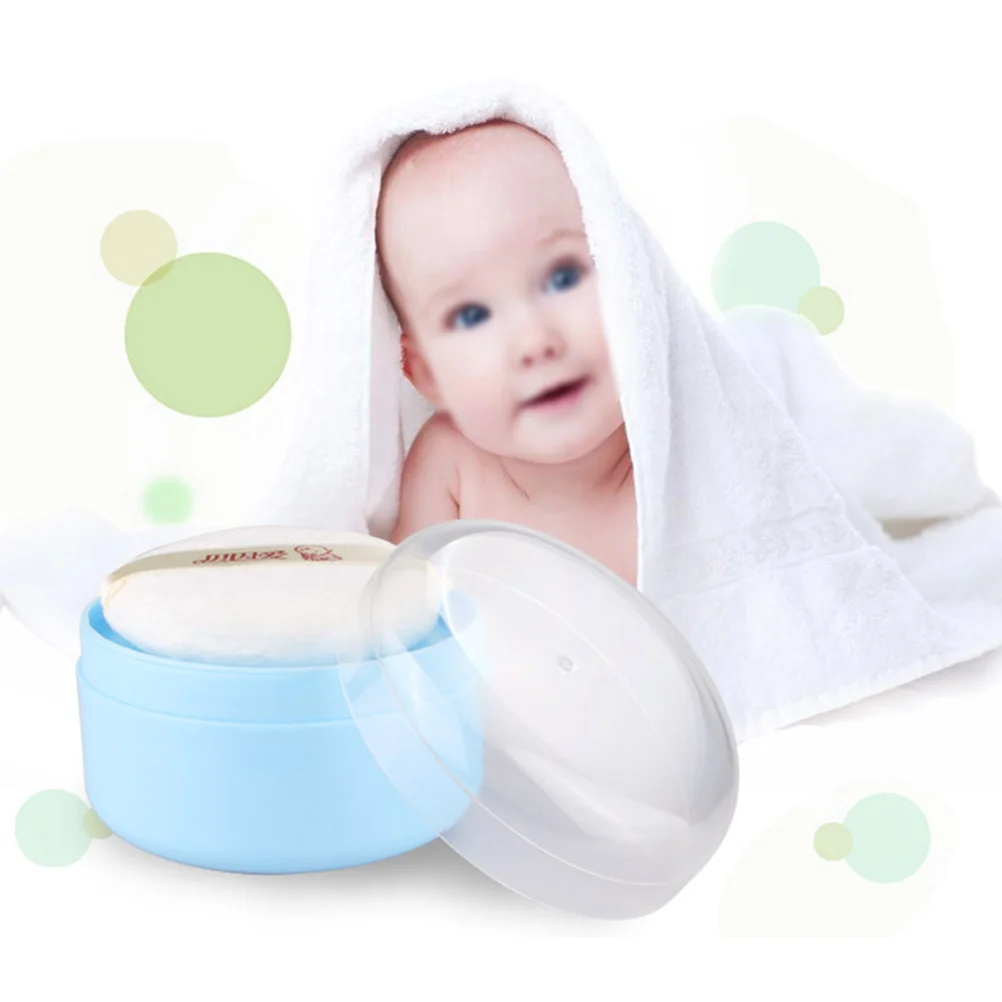 1 set/ 2 2025 Set Body Suite Body Powder Container Bath Kits Talcum Powder Bottle Kids Bath Sets Bath new Baby Powder Case