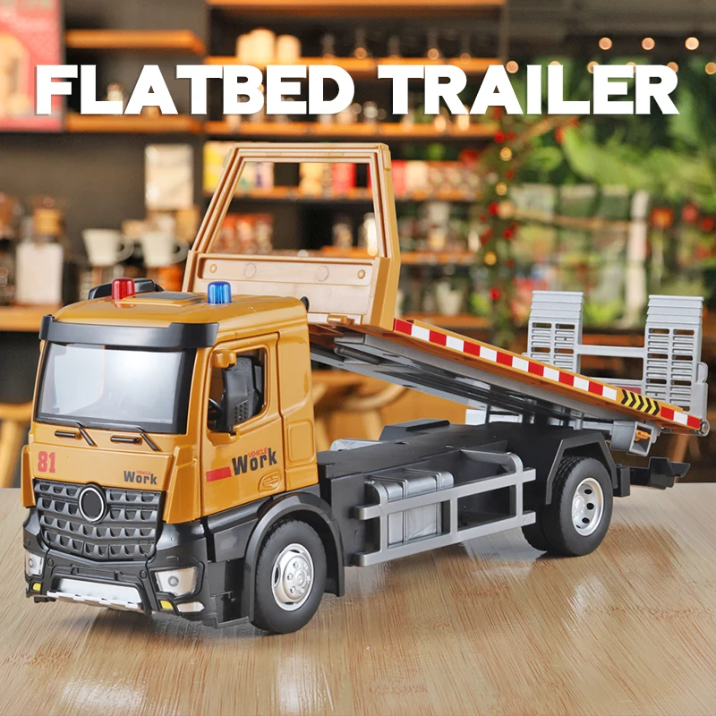 Large Crane Engineering Vehicle Fire Truck Model Vehicle Diecast Kids Toy Vehicle Sound Light Sprayable Water Toy Gift For Boys
