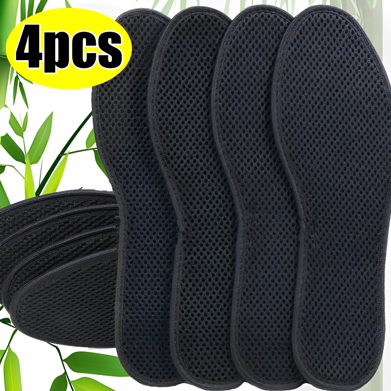 2/4pcs Bamboo Charcoal Deodorant Insoles for Shoes 2025 new Plant Antibacterial Breathable Sports Insole Absorb-Sweat Soles Shoes Pads