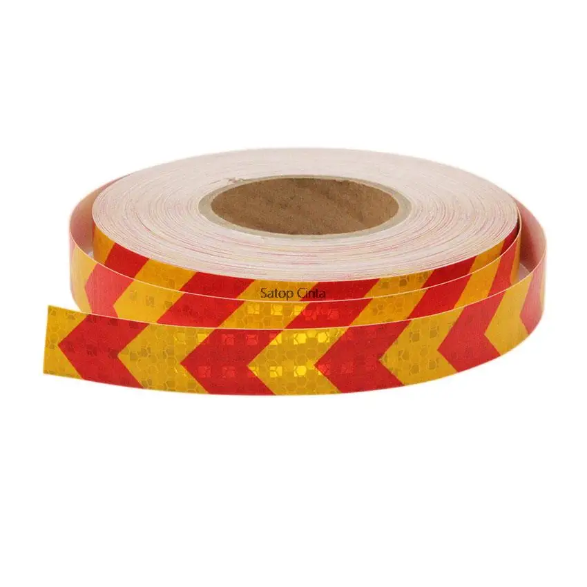 2.5CM*3M PVC Honeycomb Arrow Reflective Tape Waterproof Safety Sticker Retro Reflector Conspicuity Strip For Car Bicycle Trucks