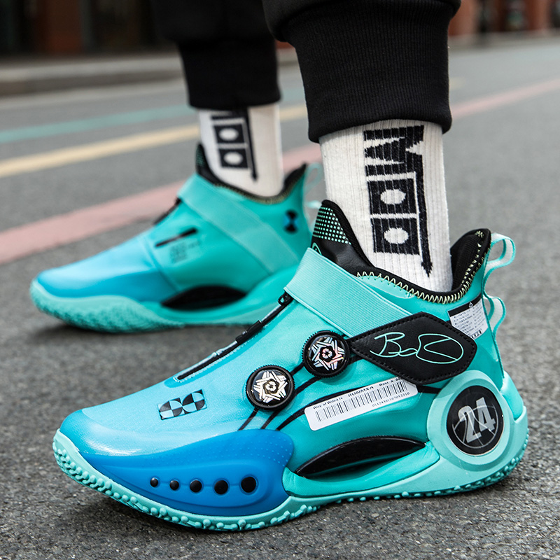 High-quality Basketball Shoes Brand Designer Sports Training Shoes Outdoor Sneakers Men Wear Resistant Non-slip Rotating Buttons