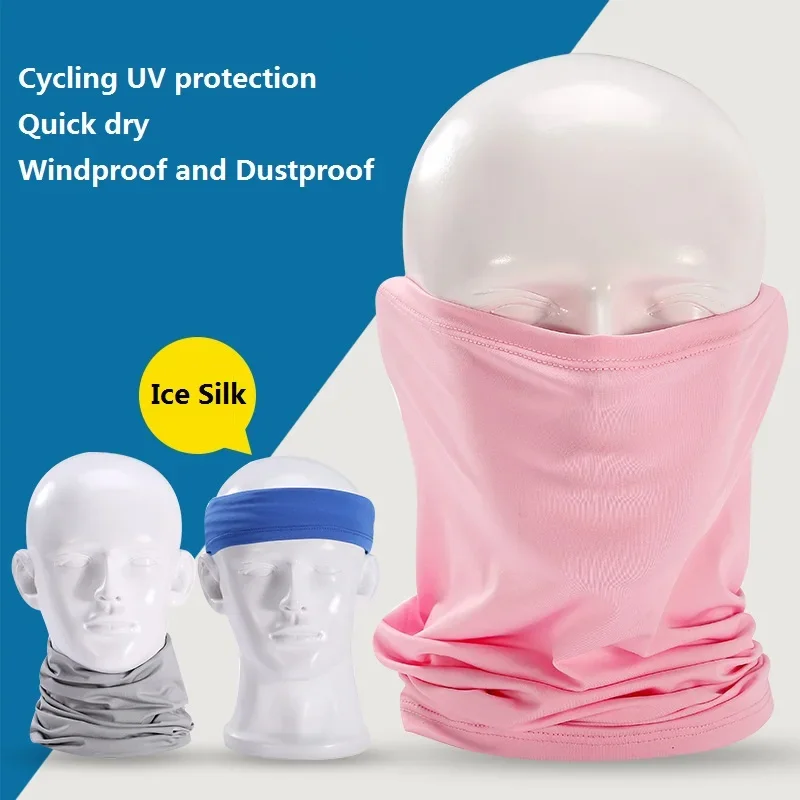 Women Men Ice Silk Face Cover Neck 2025 Tube Outdoor Sports Bandana new Scarf Breathable Hiking Scarf Neck Gaiter Camo Army Bandana