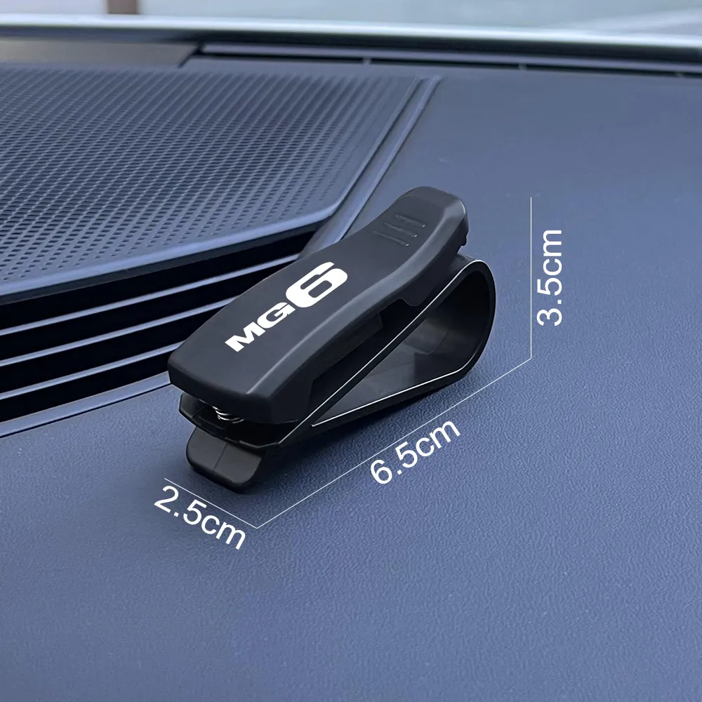 Car Sun Visor Glasses Clip Sunglass Eyeglass Storage Holder Truck Auto Interior Accessory For MG ZS HS GT HECTOR MG3 MG5 MG6 MG7