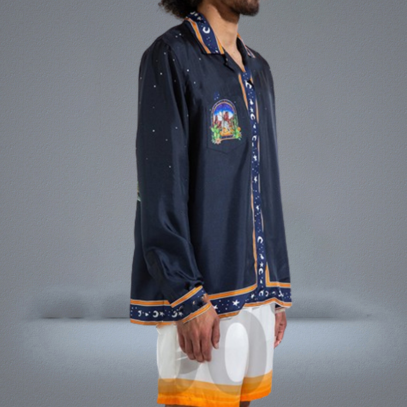 23ss Designer Tennis Cb Shirts Starry Rabbit Cactus Men and Women Hawaiian Long Sleeve Shirt nc Button Up Shir