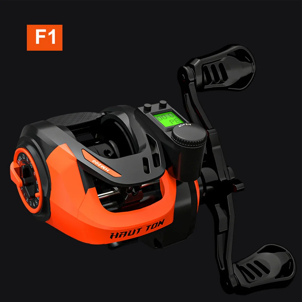 7.2:1 Rechargeable Digital Fishing Baitcasting Reel Line Counter Large Display Counting Fishing Reel Left Hand Right Hand Option