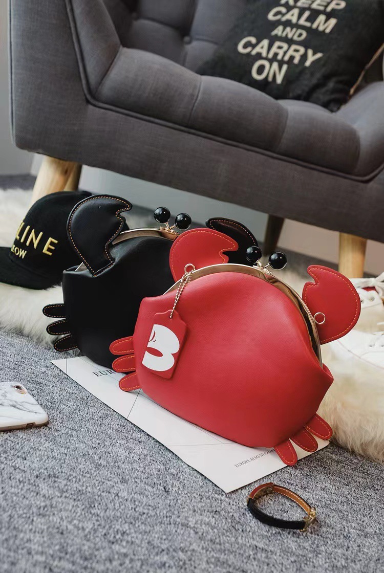 Women's Trendy Niche Brand Cute Animal Crab Model Crossbody Bag