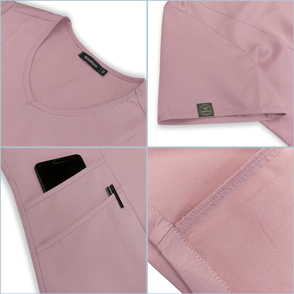 Hospital Scrub Working Uniform Nursing Scrub Set Nurse 2025 Workwear Women Health new Service Work Clothing Top and Pant Scrubs Uniforms