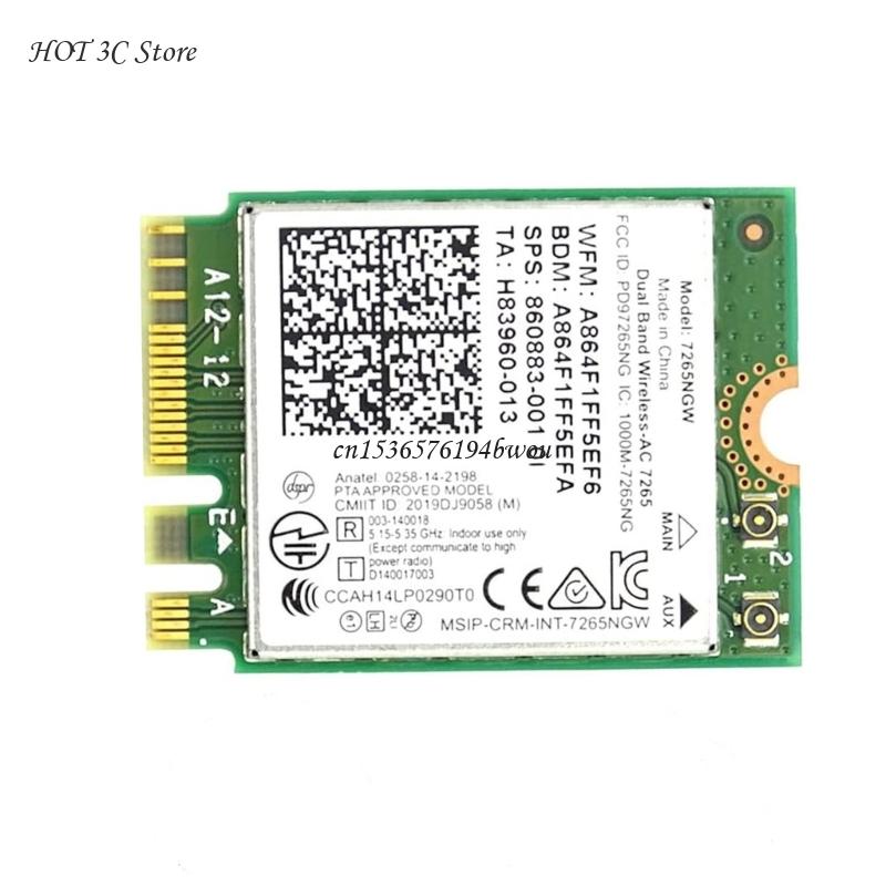 Dual-Band Wireless-AC 7265 7256NGW Card 802.11AC 1200M Wi-Fi +Bluetooth4.2 NGFF- WLAN WIFI Card intel7265