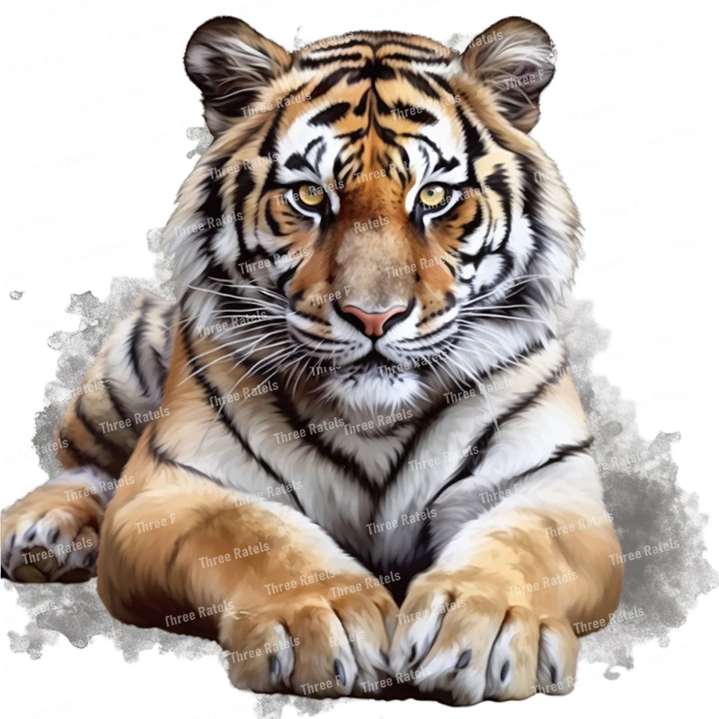 Three Ratels QD145 Forest King Tiger Mighty Animal Sticker Room Art Wall Decal