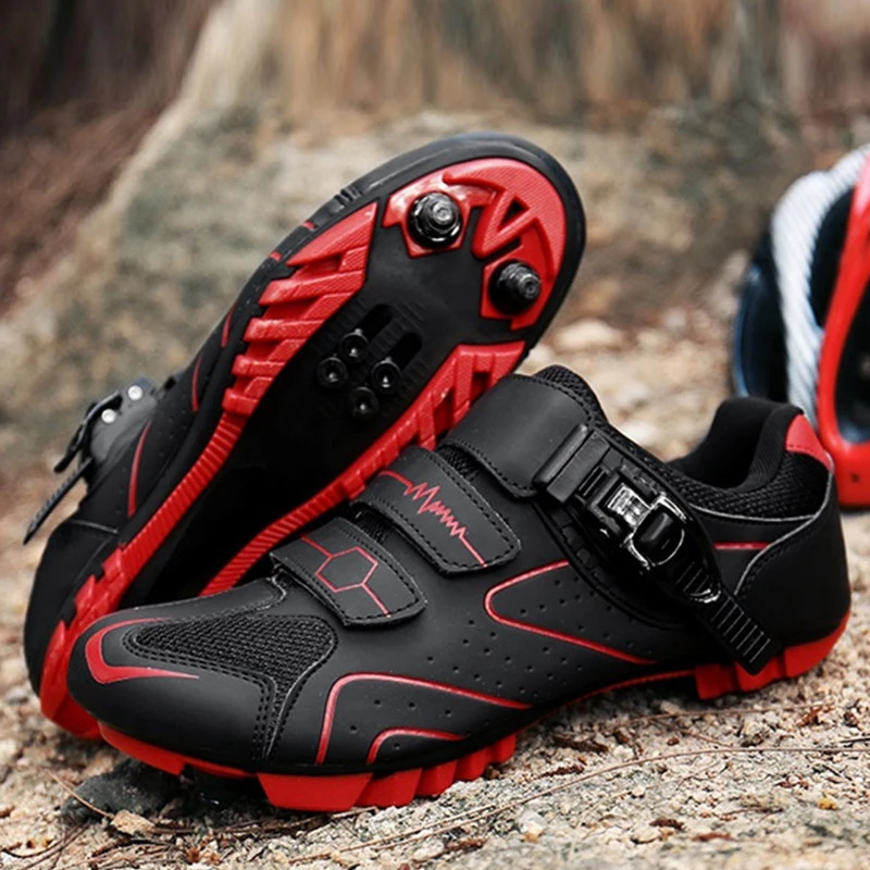 Mountain Bike Shoes Mens Cycling Shoes MTB Shoes Quick Ratchet Buckle Compatible with SPD System Pedal for Indoor and Outdoor Mo 240523