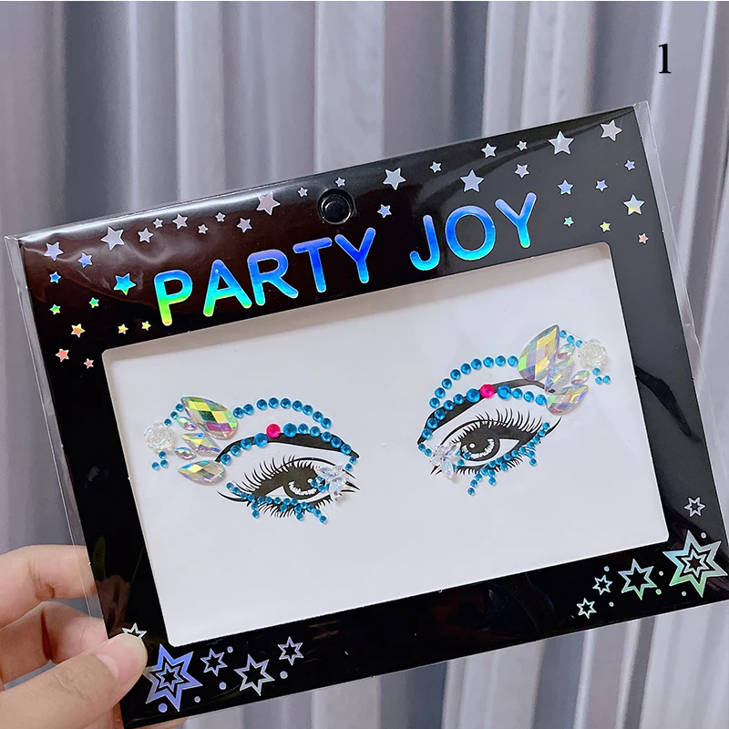 Wholesale 3D Party Face Body Jewels Diamond Crystal Face Stickers Rhinestones Face Tattoo Stickers Face Jewels Glitter Sticker