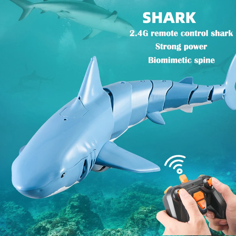 Children'S Toys Remote Control Shark 2.4G Remote Control Fish Children'S Toys Summer Water Toys Ultra-Long Range Toy Shark Gift