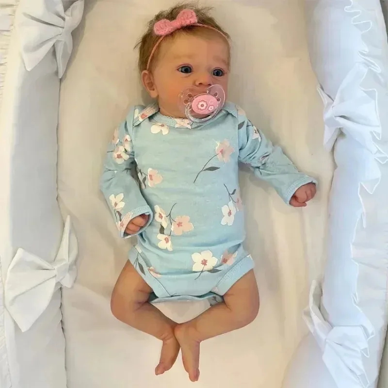 18 Inch Silicone Baby Reborn Dolls Real Lifelike Cute Eyes Opened Reborn Newborn Baby Doll Named Sum Girl Reborn Baby