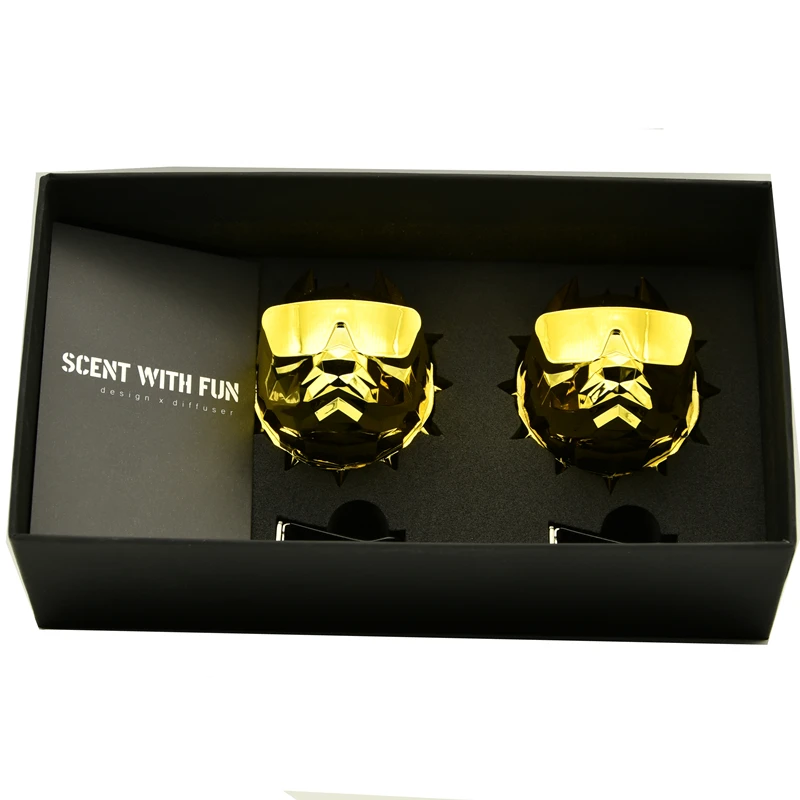 2 Pcs Bulldog Air Freshener High Quality Car Parfum new Vent Clip Perfume Bulldog Fragrance Diffuser 2025 Auto Decor Interior Accessories