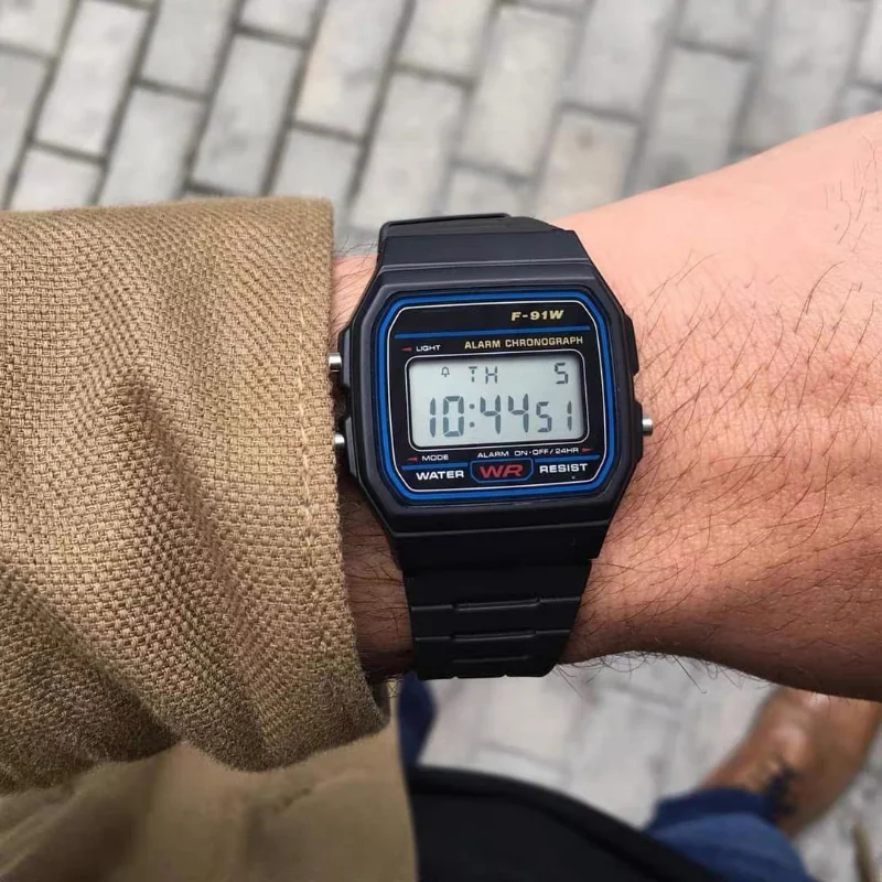 F91W Women new LED Digital Watch for Men Vintage Silicone 2025 Strap Wristwatches for Couple Sports Square Wrist Band Clock Ladies Gift