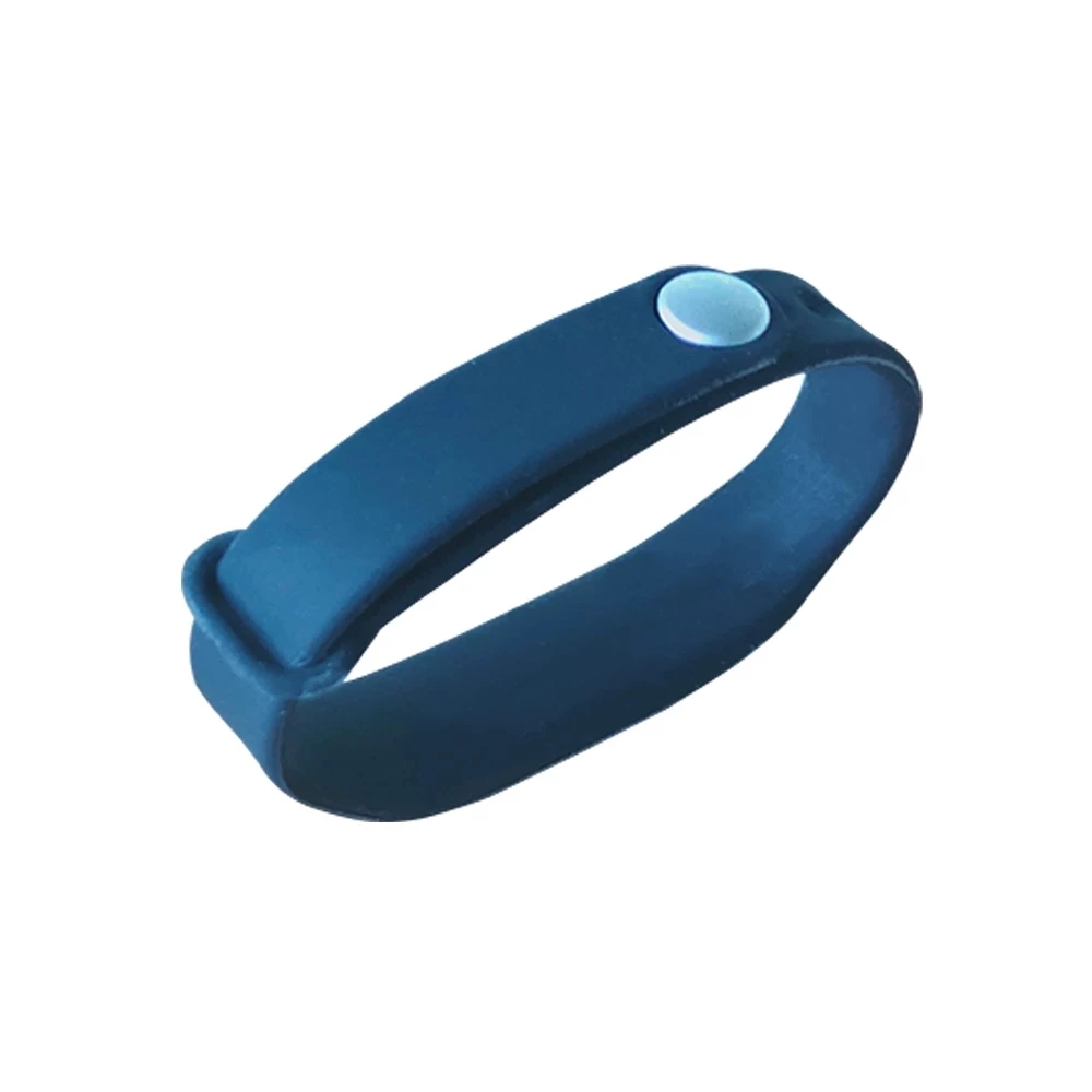 5Pcs Adjustable Silicone Waterproof RFID IC 13.56MHz Read Only NFC Wristband Black Bracelet Tags Card Free Shipping