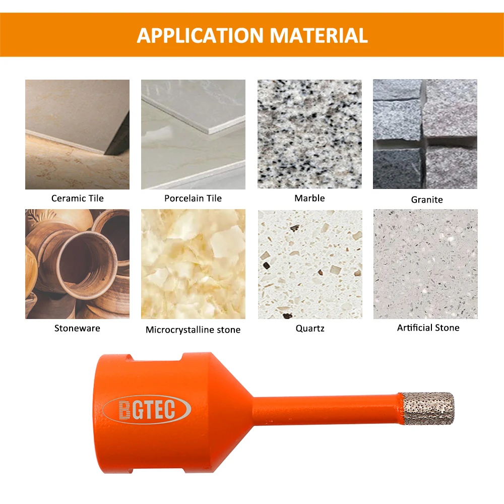 BGTEC 6/8/10mm Dia Drilling Crowns Kit new Drill Bits Set 2025 Hole Saw Cutter Tile Ceramic Marble Quartz Hole Opener M14 or 5/8"-11