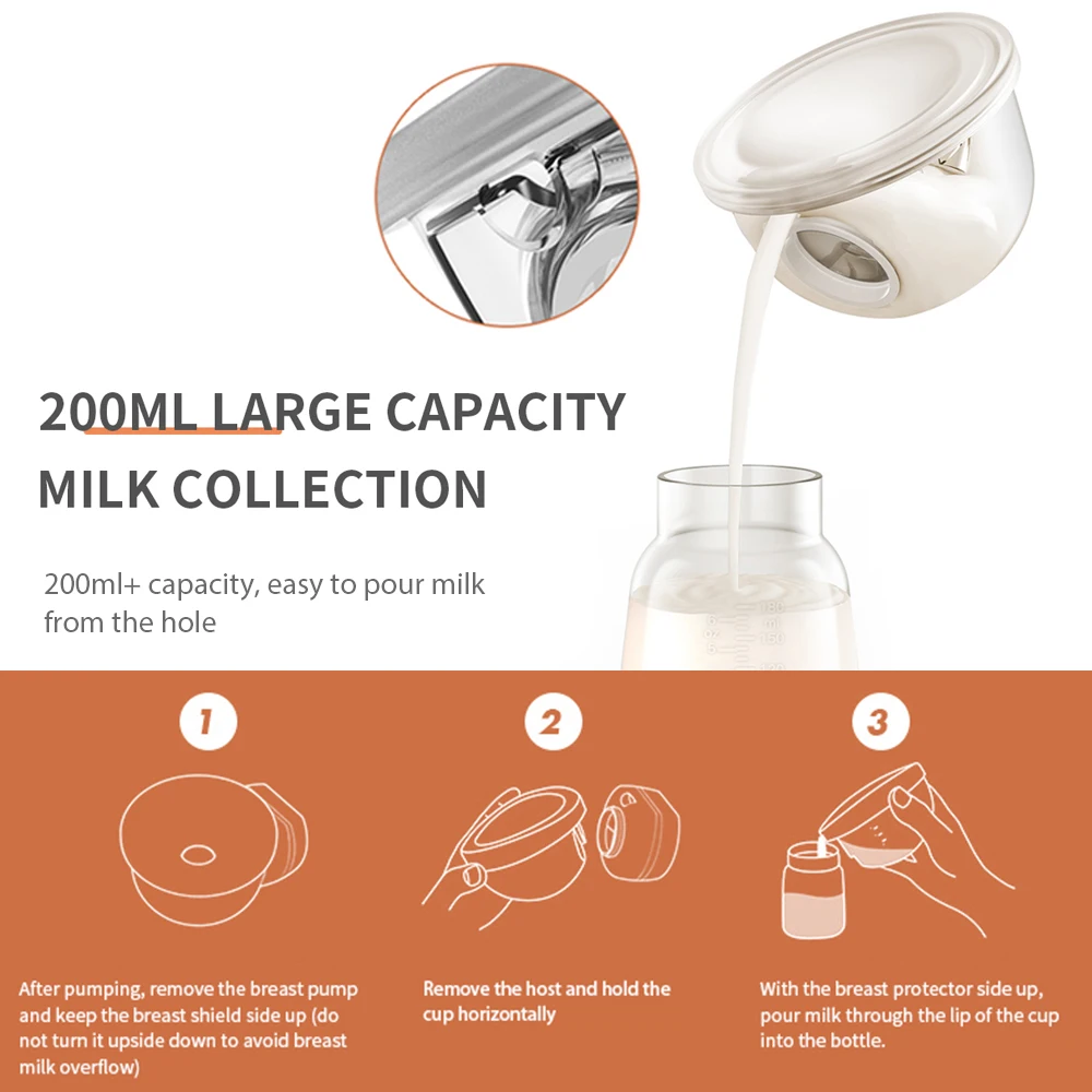 Wearable Breast Pump 2025 Low Noise Electric Hands Free Breast Pump Portable Integrated Breast Pump new Comfort Milk Collector BPA-free