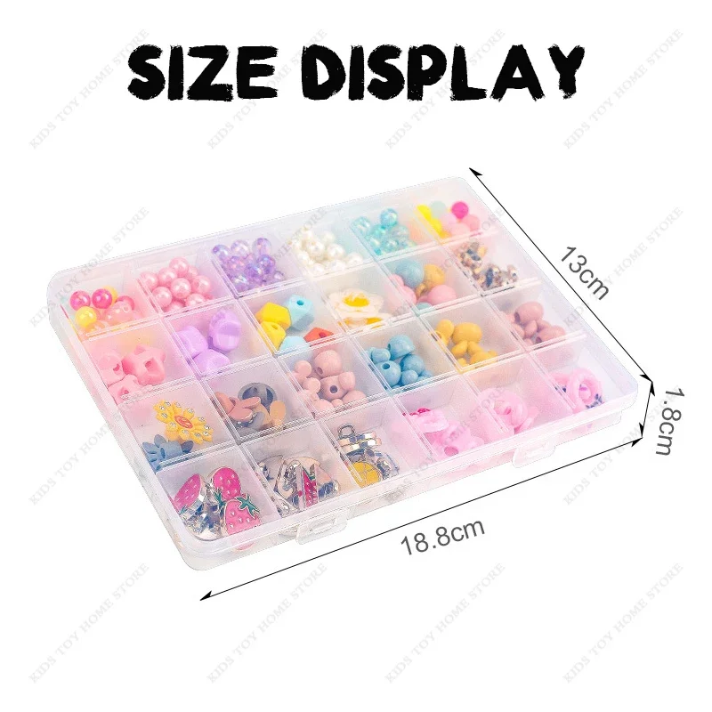 Bead Kids Set for Jewelery Making Craft Beads Little Girls DIY Necklaces Bracelet Children Games Gift Jewelry