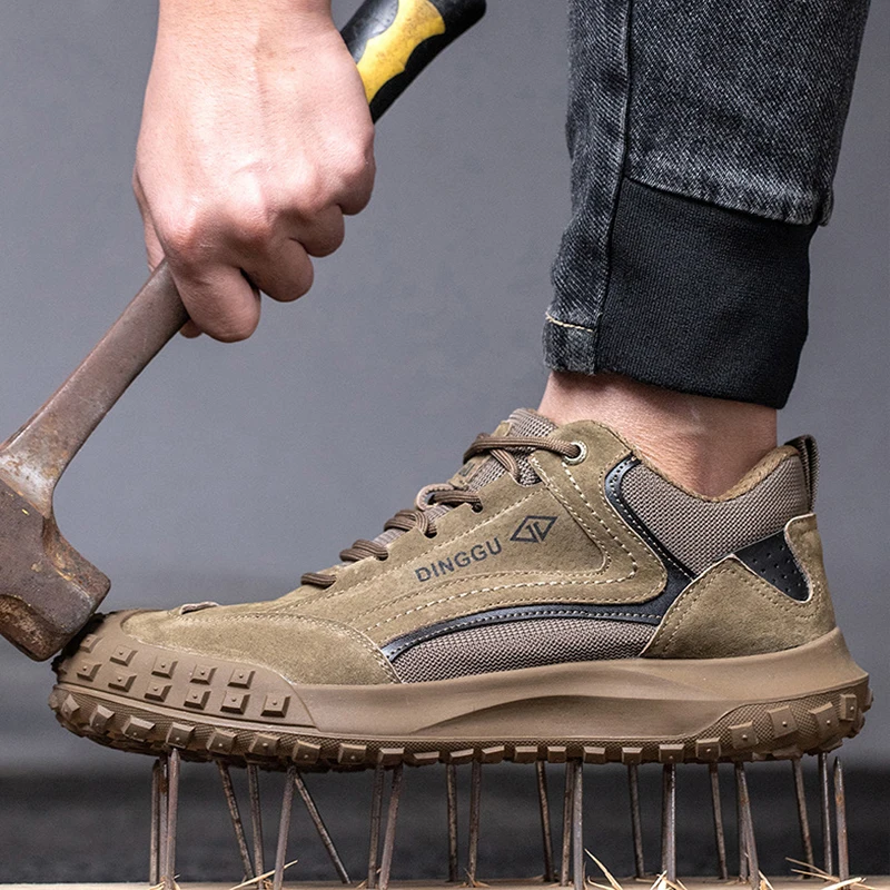 Waliantile Summer Safety Work Shoes For Men Male new Non-slip Puncture Proof Working 2025 Boots Breathable Steel Toe Indestructible Shoes