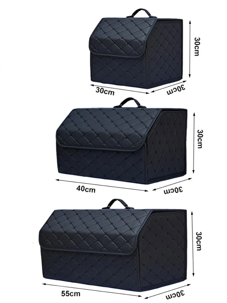 2025 Car Trunk new Organizer Multipurpose Collapsible Trunk Cleanup with Lid Portable Large Capacity Car Storage Box Auto Supplies