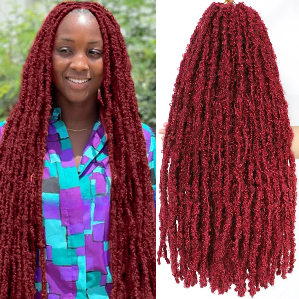 18 24 36 Inches Butterfly Locs Crochet Hair Distressed Locs Crochet Braids Messy Faux Locs Braiding Hair Extensions for women