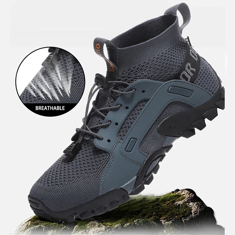 EOCENE Men Summer Mesh 2025 Barefoot Breathable Lightweight Shoes new Outdoor Trail Trekkin Hiking Mountain Climbing Sports Sneakers