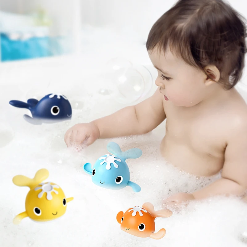 new Baby Toys Whale Baby Bath 2025 Toys for Toddler Floating Wind-up Bathtub Bathroon Water Toys for Boys Girls Age 1 2 3 4 5 6 Years Old