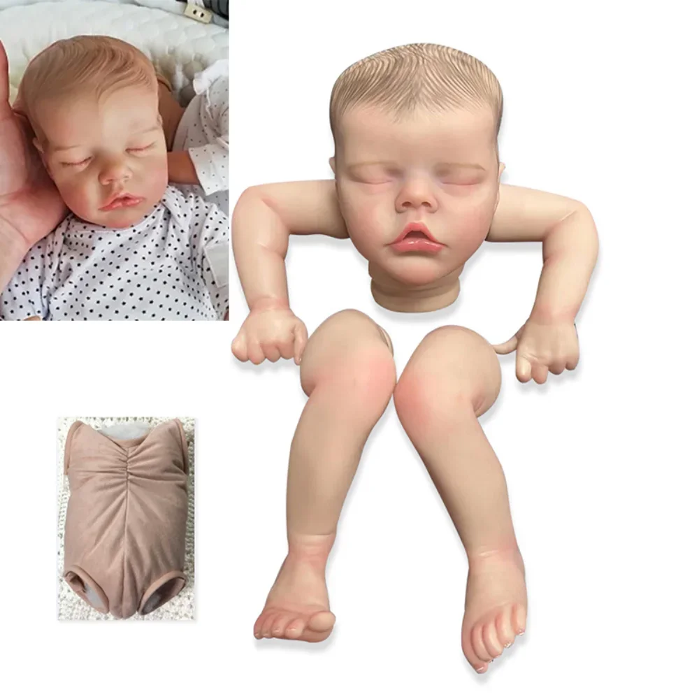 16inch Already Painted Bebe Reborn Doll new Kit Baby TWIN B Soft Touch Flexible Unfinished Blank Doll Parts 3D 2025 Painted Veins