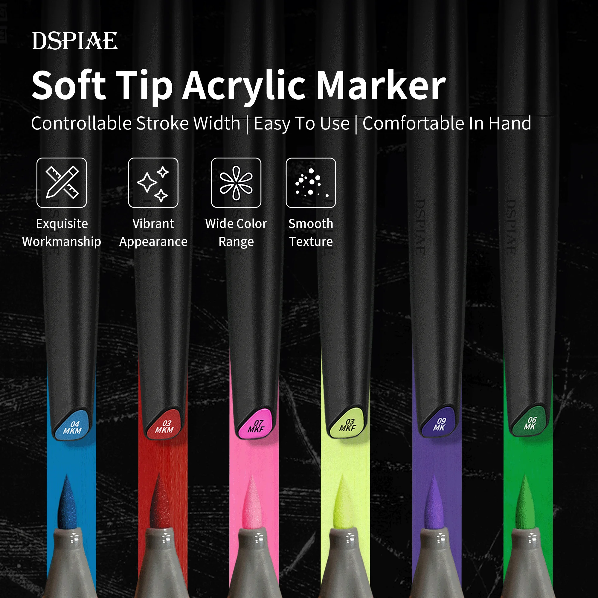 Environment-Friendly Water-Based Soft Head new 2025 Marker Up To Base Color Metal Color Mecha Model Painting
