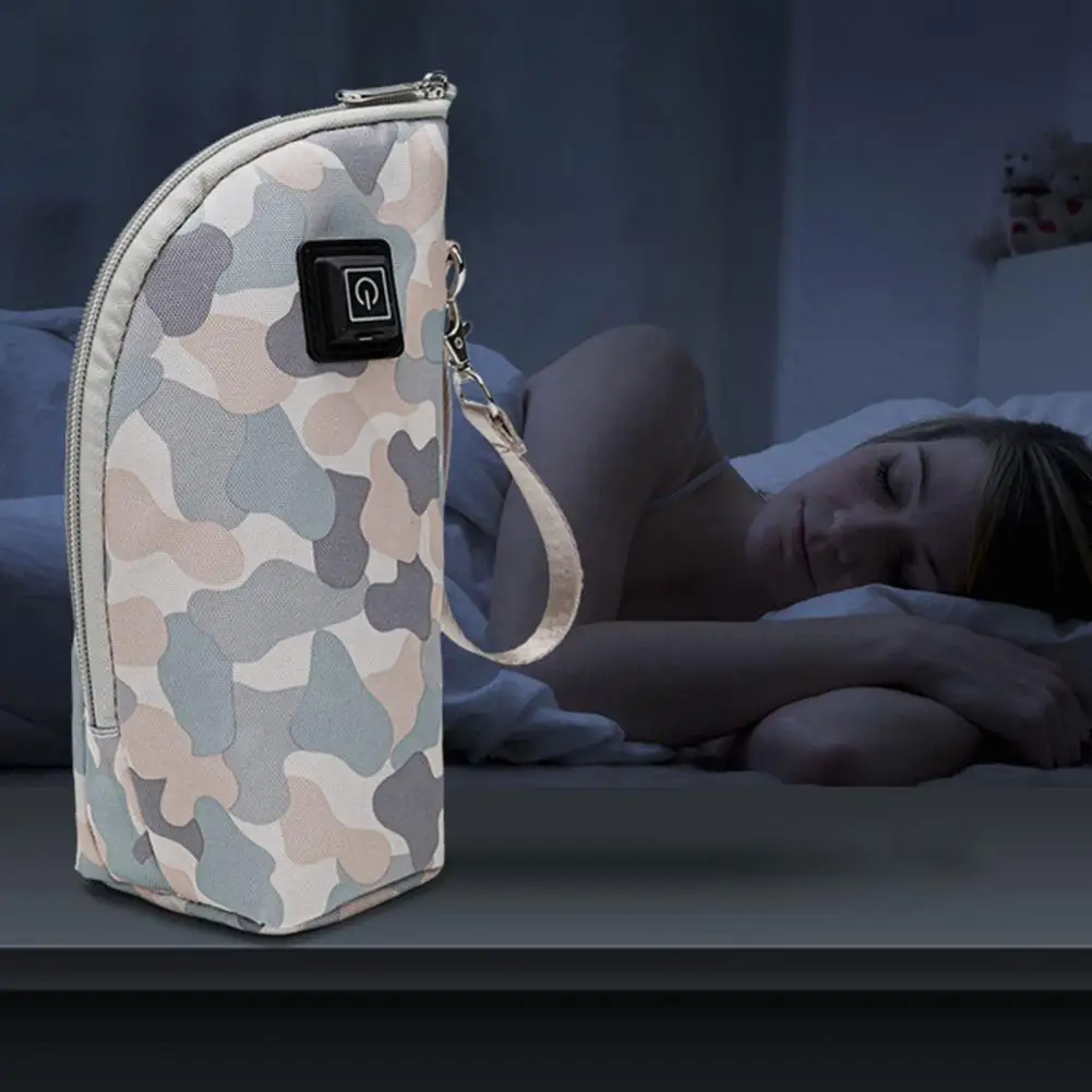 Gentle Heating Smooth Zipper Winter Traveling Car USB Baby Milk Bottle Warmer for New-parent
