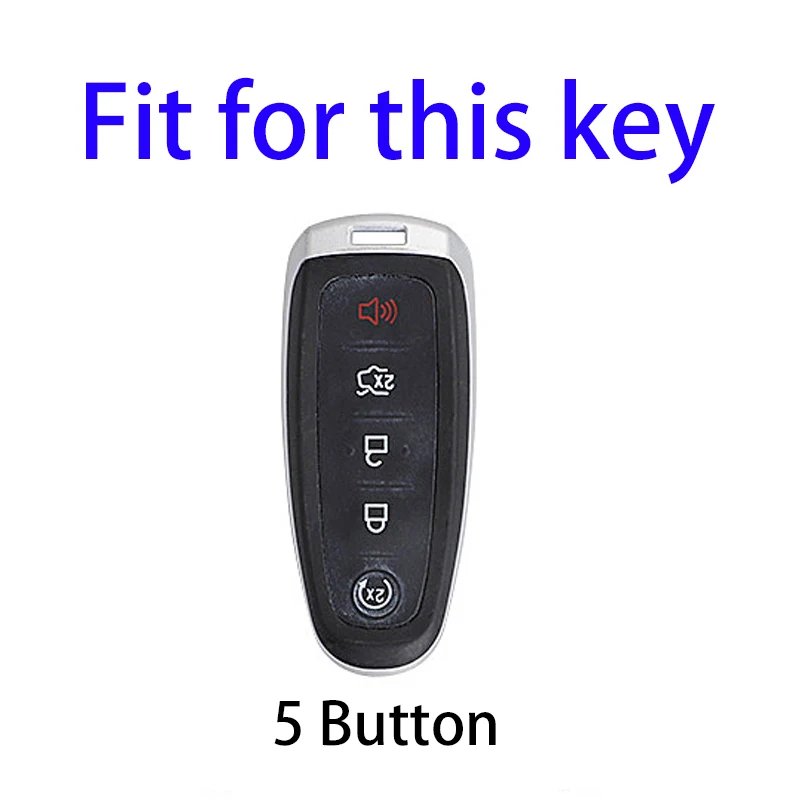 Remote Key for Ford Edge Explorer Escape Focus Taurus Flex Lincoln MKS MKT MKX MKZ Navigator TPU Car Key Case 5 Buttons Keychain