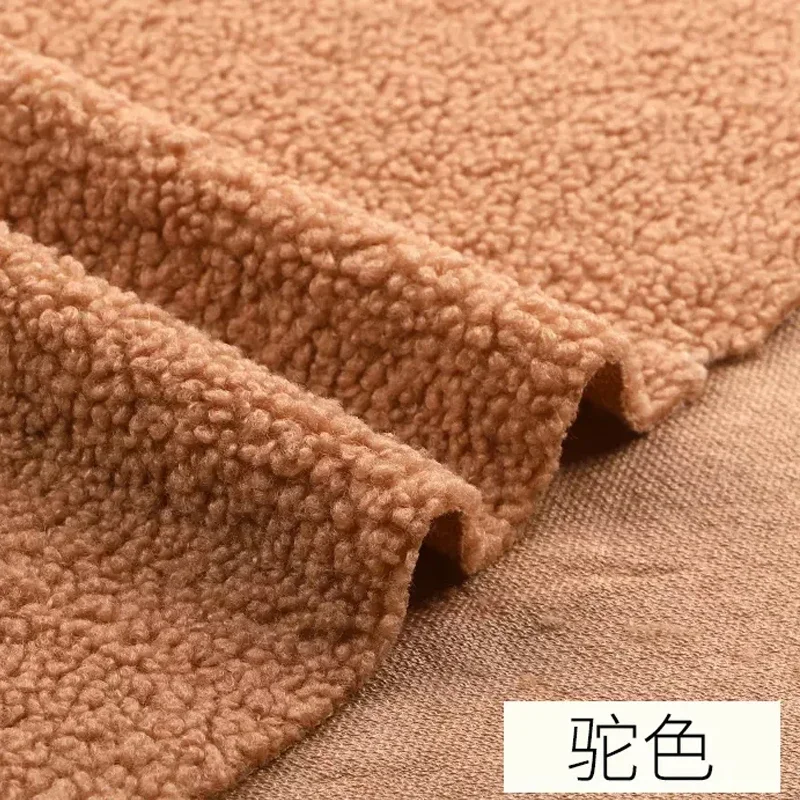 45cmx50cm Lamb Wool Fabric Thickening Warmth Coral Fleece Plush Sweater 2025 Blanket Coat Doll Lining DIY Apparel new Sewing FabricTJ8548