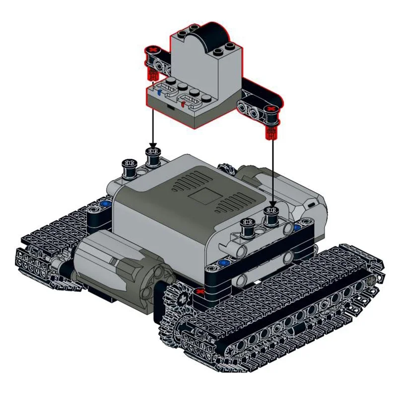 MOC High-Tech RC Electric Tank Track Building Blocks Technical Chian Track Vehicle Model Bricks Toys For Children Kids Gift