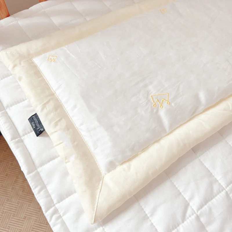 MILANCEL New Baby Low Pillow Infant Cute Embroidered Animals Pillow