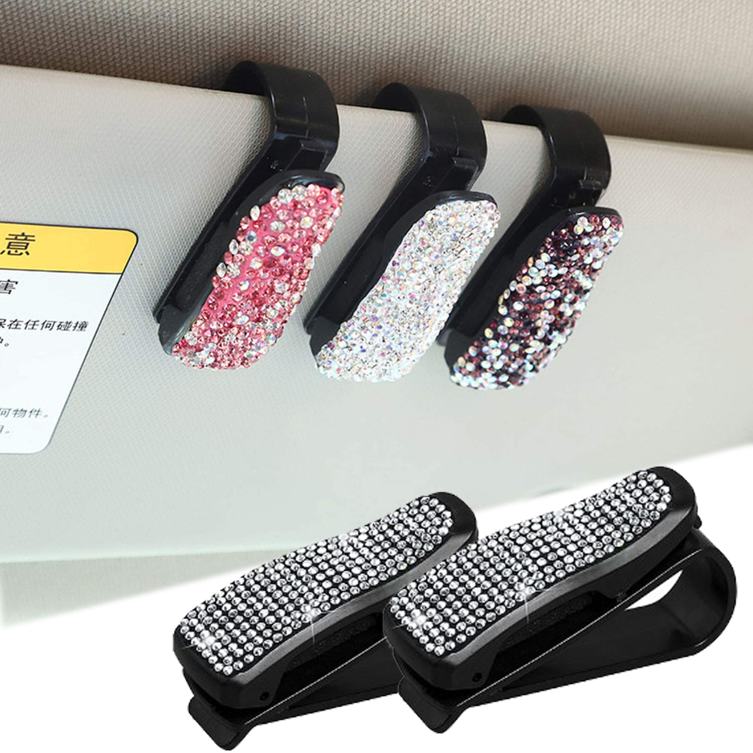 Dia 2025 new Glasses Holders Car Sun Visor Sunglasses Eyeglasses Mount With Ticket Card Clip Car Interior Accessories Glasses Holder