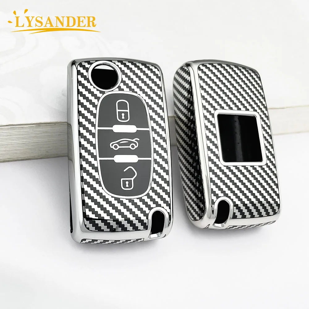 New TPU Car Key Case Cover Shell Fob For Peugeot 207 307 308 407 408 3008 5008 RCZ Partner For Citroen Berlingo C2 C3 C4 C5 C8
