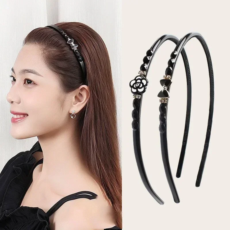 Flower Vintage Bezel Headwear Women Headband Girls Retro HairBands Hoop for Wedding Party Hair Accessories
